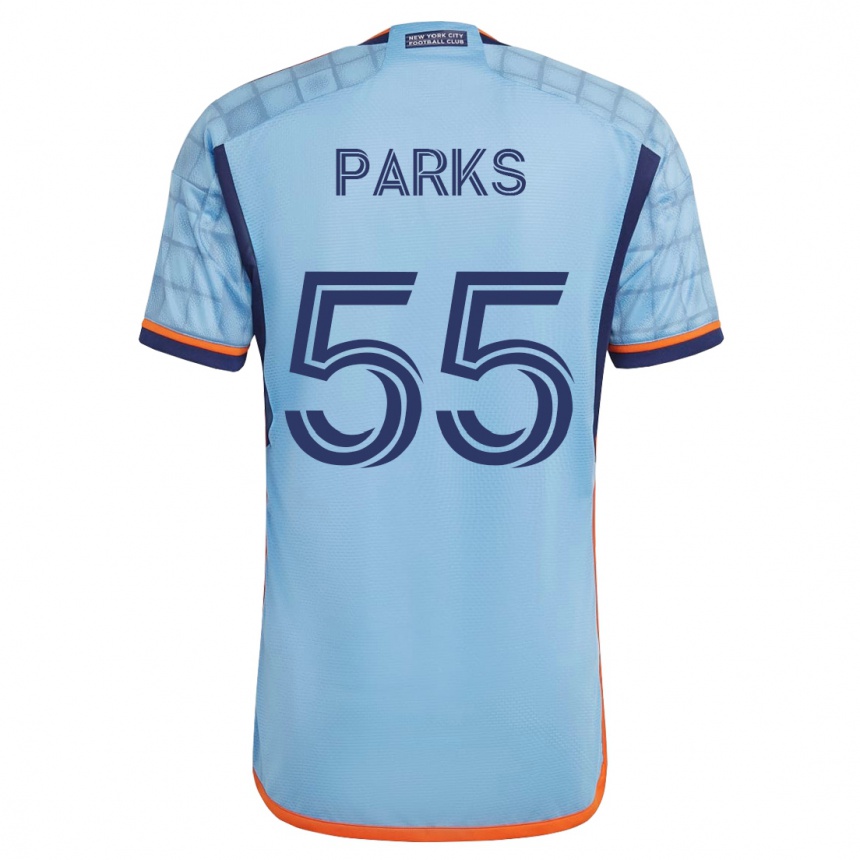 Kinder Fußball Keaton Parks #55 Blau Heimtrikot Trikot 2023/24 T-Shirt Luxemburg