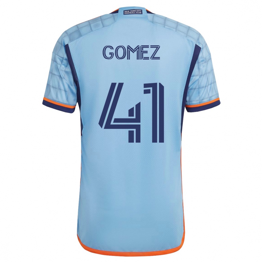 Kinder Fußball Julián Gómez #41 Blau Heimtrikot Trikot 2023/24 T-Shirt Luxemburg