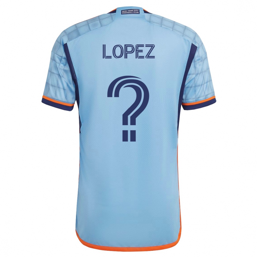 Kinder Fußball Jeffery López #0 Blau Heimtrikot Trikot 2023/24 T-Shirt Luxemburg