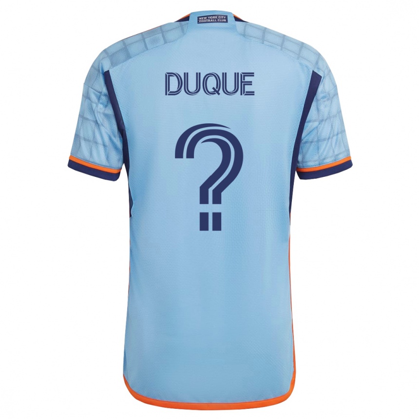 Kinder Fußball David Duque #0 Blau Heimtrikot Trikot 2023/24 T-Shirt Luxemburg