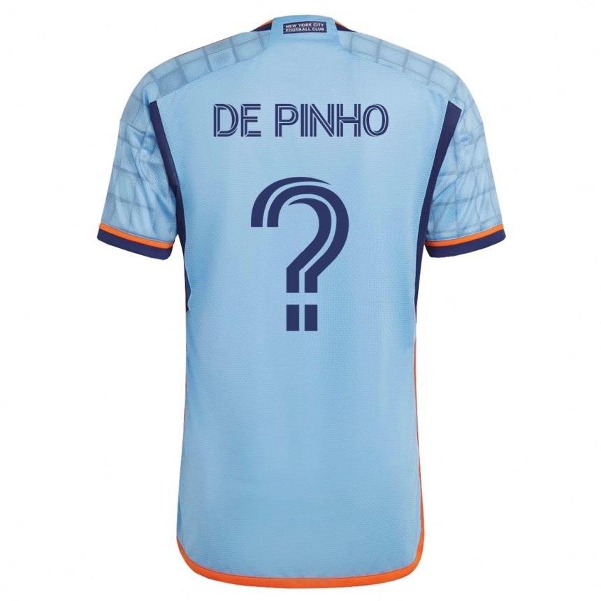 Kinder Fußball Lucas De Pinho #0 Blau Heimtrikot Trikot 2023/24 T-Shirt Luxemburg