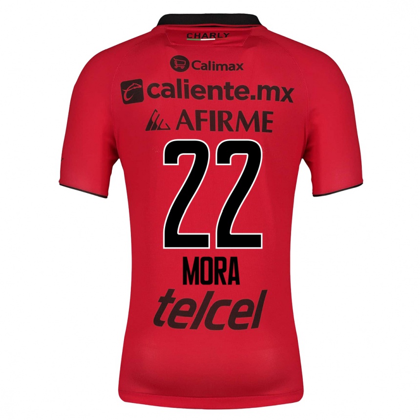 Kinder Fußball Bianca Mora #22 Rot Heimtrikot Trikot 2023/24 T-Shirt Luxemburg