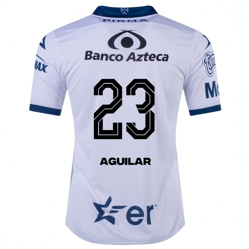 Kinder Fußball Daniel Aguilar #23 Weiß Heimtrikot Trikot 2023/24 T-Shirt Luxemburg