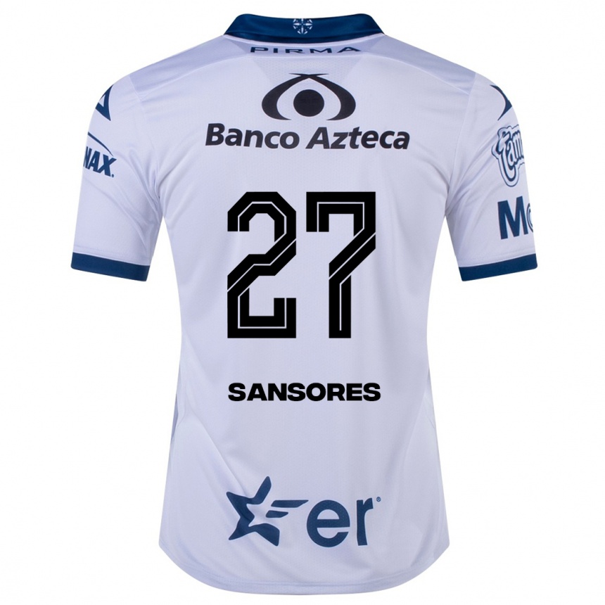Kinder Fußball Miguel Sansores #27 Weiß Heimtrikot Trikot 2023/24 T-Shirt Luxemburg
