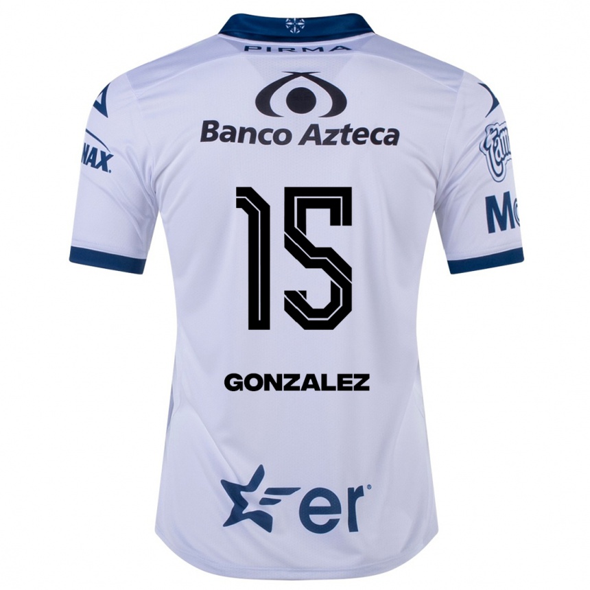 Kinder Fußball Jaqueline González #15 Weiß Heimtrikot Trikot 2023/24 T-Shirt Luxemburg