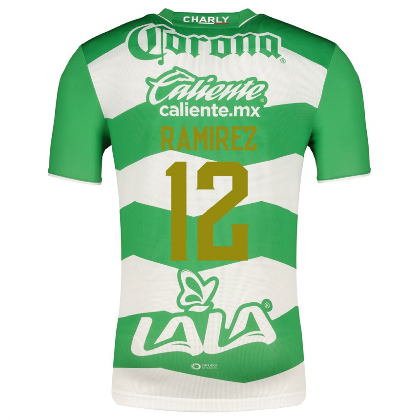 Kinder Fußball Santiago Ramírez #12 Grün Heimtrikot Trikot 2023/24 T-Shirt Luxemburg