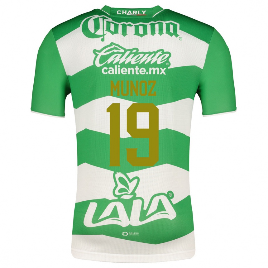 Kinder Fußball Santiago Muñoz #19 Grün Heimtrikot Trikot 2023/24 T-Shirt Luxemburg