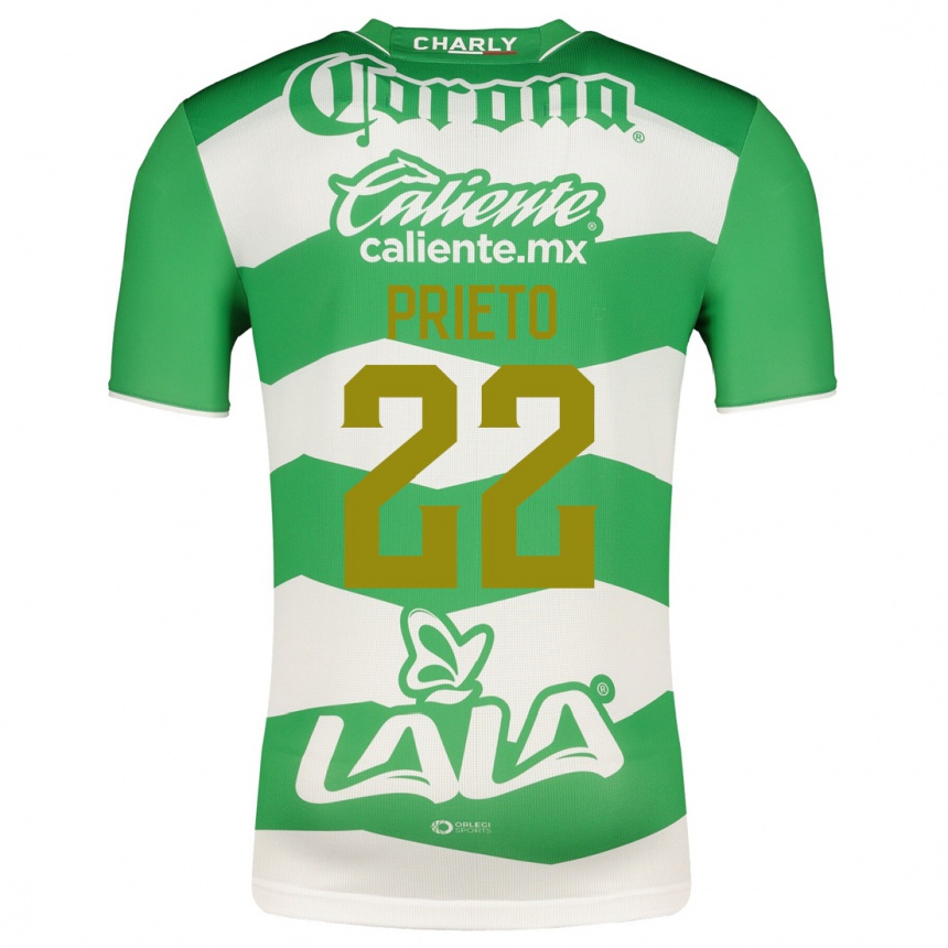 Kinder Fußball Ronaldo Prieto #22 Grün Heimtrikot Trikot 2023/24 T-Shirt Luxemburg