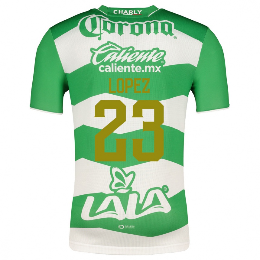 Kinder Fußball Raúl López #23 Grün Heimtrikot Trikot 2023/24 T-Shirt Luxemburg