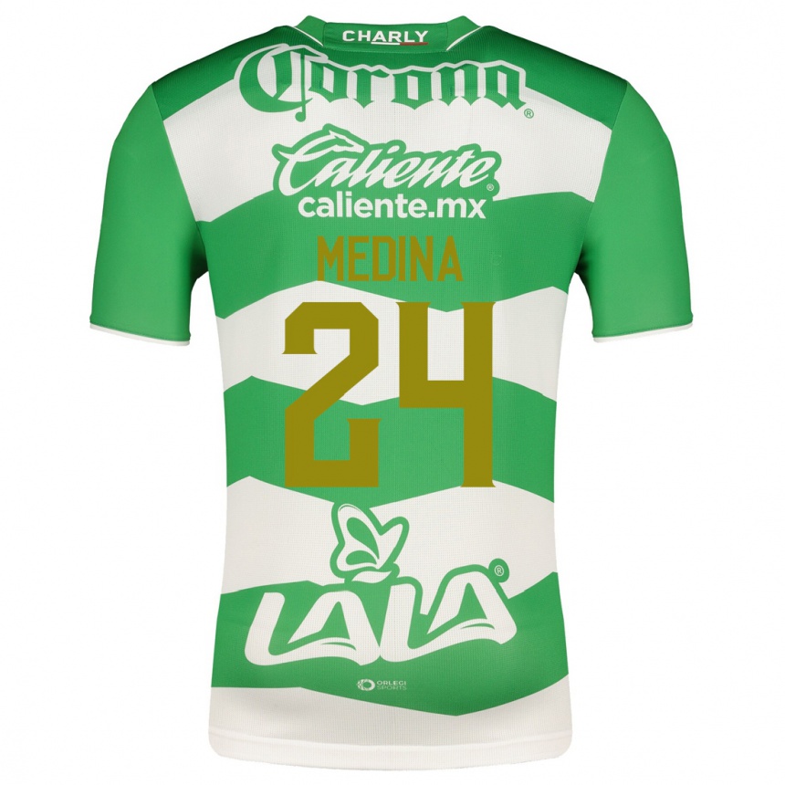 Kinder Fußball Diego Medina #24 Grün Heimtrikot Trikot 2023/24 T-Shirt Luxemburg