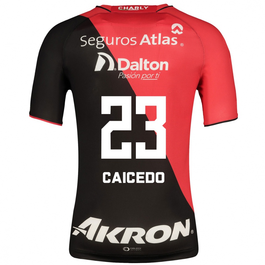 Kinder Fußball Jordy Caicedo #23 Schwarz Heimtrikot Trikot 2023/24 T-Shirt Luxemburg