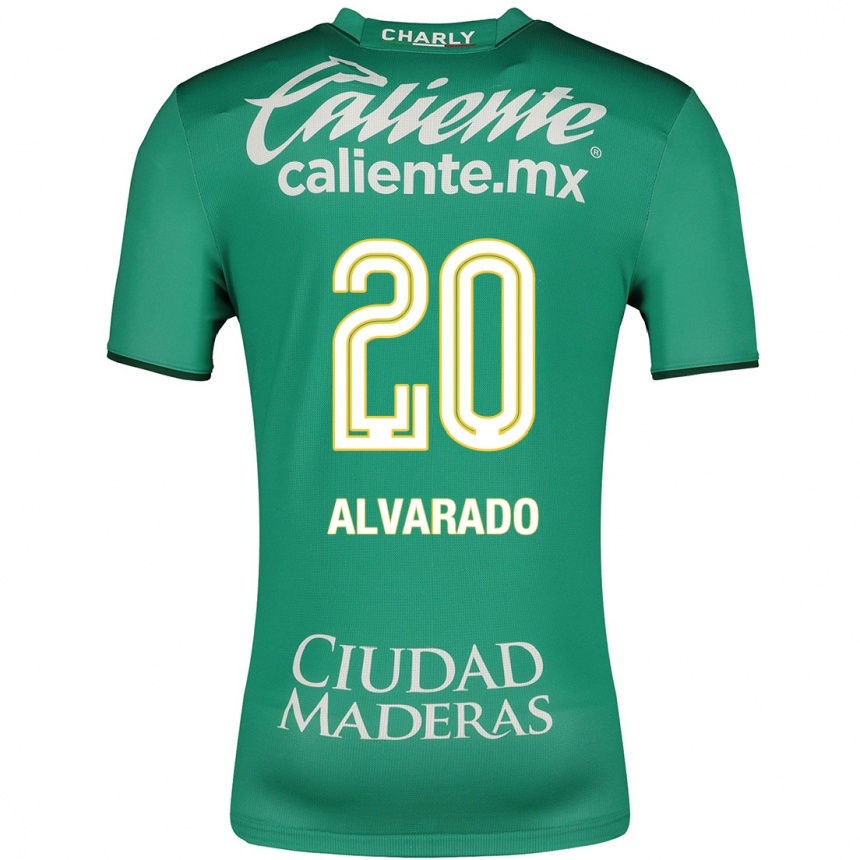 Kinder Fußball Alfonso Alvarado #20 Grün Heimtrikot Trikot 2023/24 T-Shirt Luxemburg
