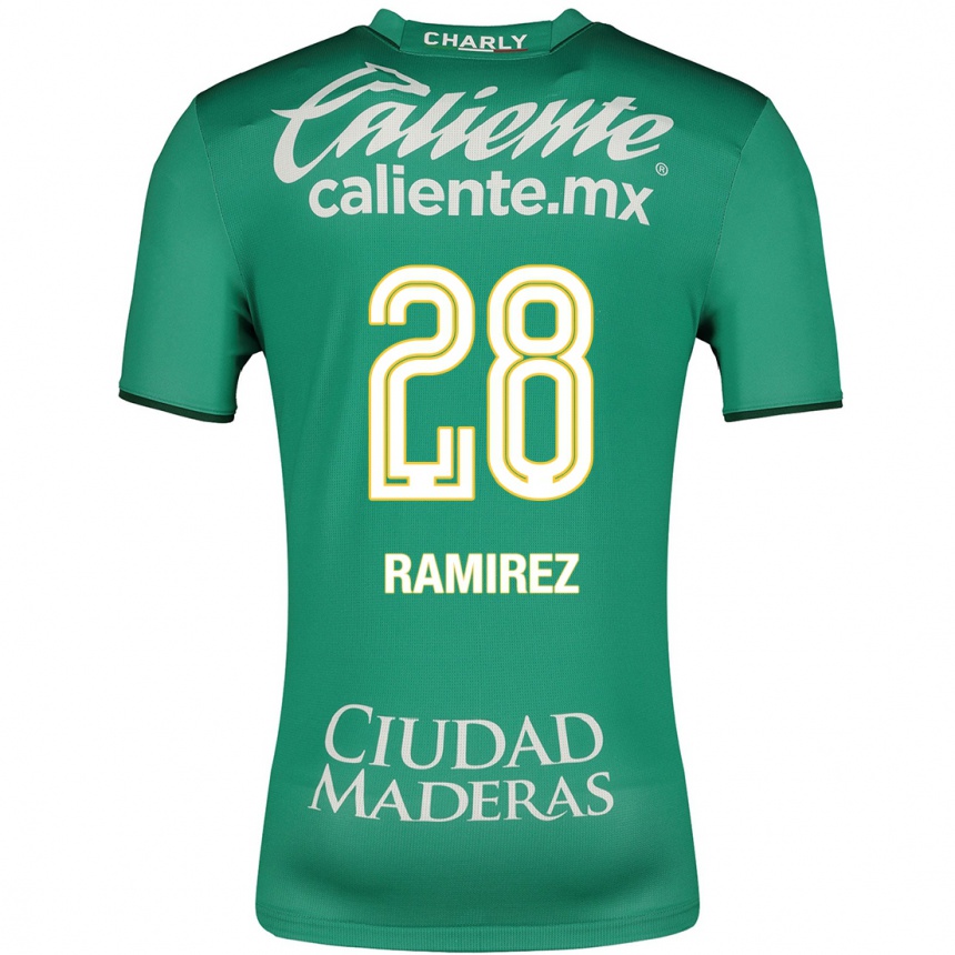 Kinder Fußball David Ramírez #28 Grün Heimtrikot Trikot 2023/24 T-Shirt Luxemburg