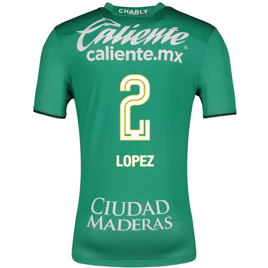 Kinder Fußball Vanessa López #2 Grün Heimtrikot Trikot 2023/24 T-Shirt Luxemburg