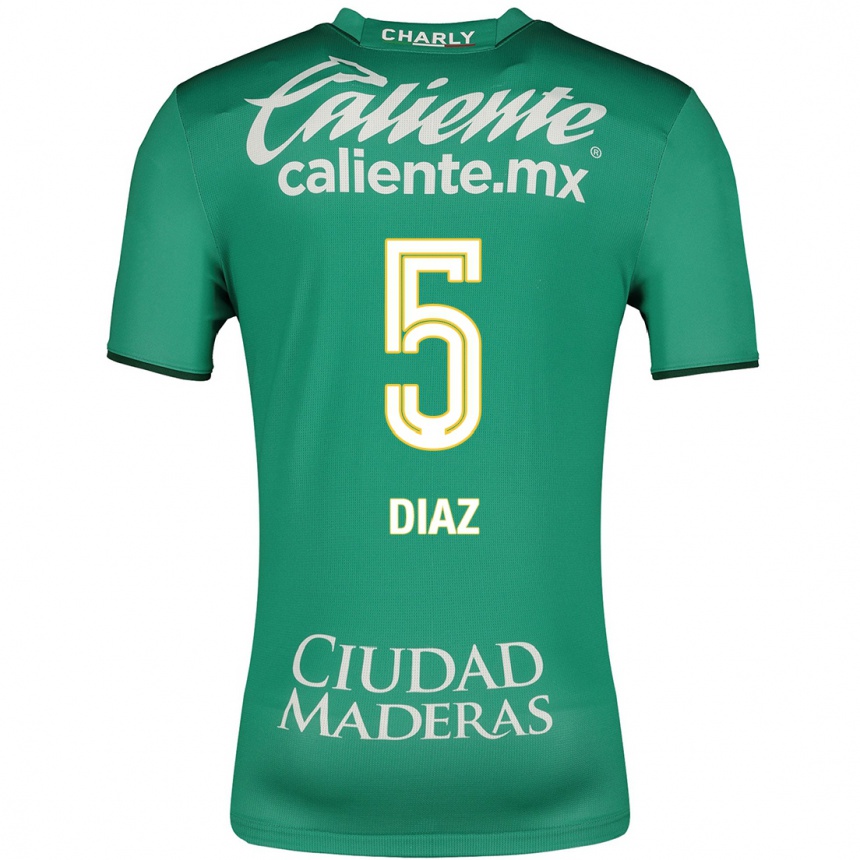 Kinder Fußball Brenda Díaz #5 Grün Heimtrikot Trikot 2023/24 T-Shirt Luxemburg