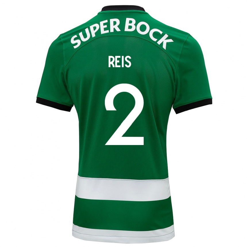 Kinder Fußball Matheus Reis #2 Grün Heimtrikot Trikot 2023/24 T-Shirt Luxemburg