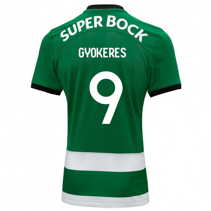 Kinder Fußball Viktor Gyökeres #9 Grün Heimtrikot Trikot 2023/24 T-Shirt Luxemburg