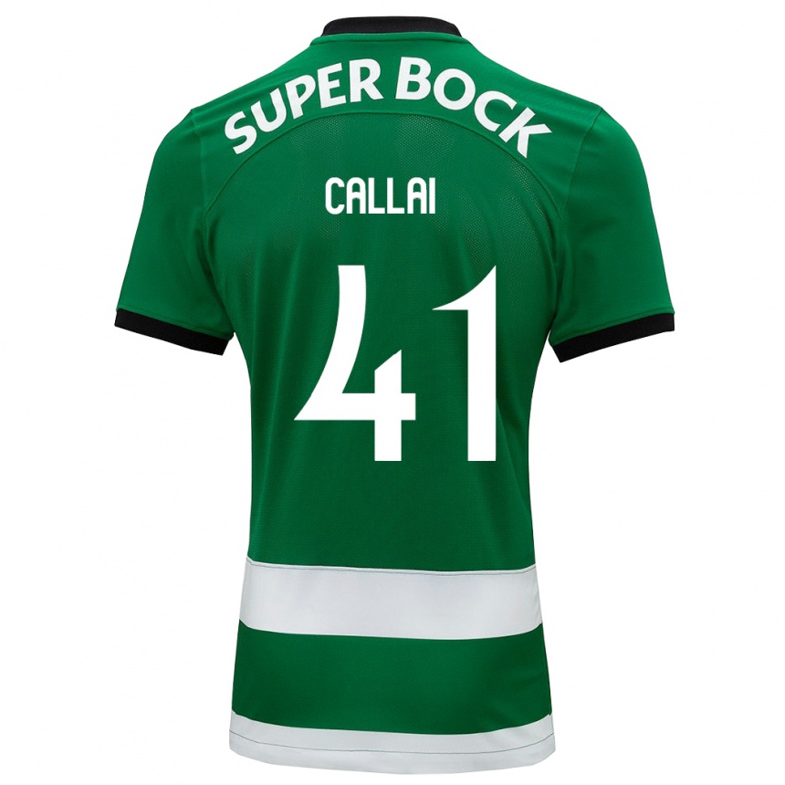 Kinder Fußball Diego Callai #41 Grün Heimtrikot Trikot 2023/24 T-Shirt Luxemburg