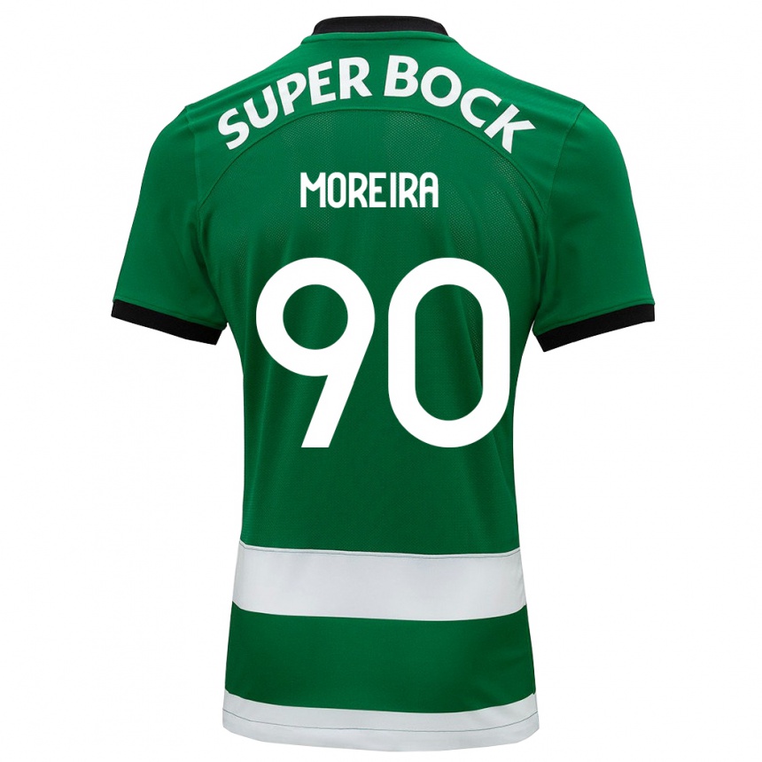 Kinder Fußball Afonso Moreira #90 Grün Heimtrikot Trikot 2023/24 T-Shirt Luxemburg