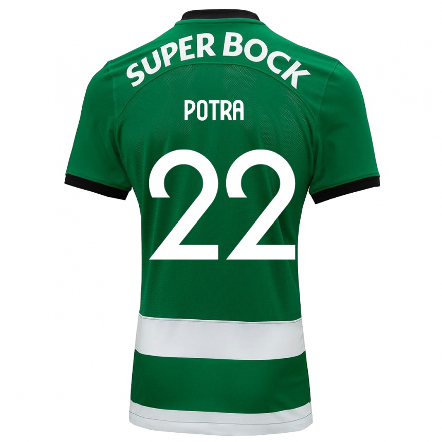 Kinder Fußball Catarina Sofia Branco Potra #22 Grün Heimtrikot Trikot 2023/24 T-Shirt Luxemburg