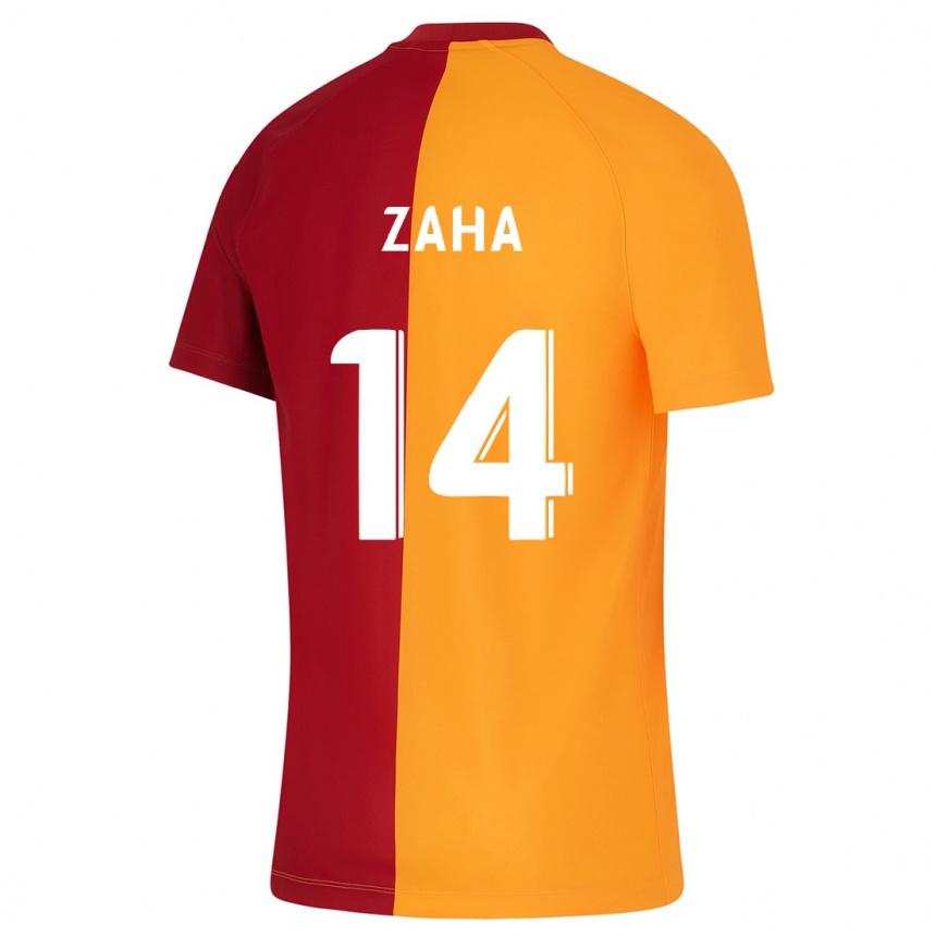 Kinder Fußball Wilfried Zaha #14 Orangefarben Heimtrikot Trikot 2023/24 T-Shirt Luxemburg