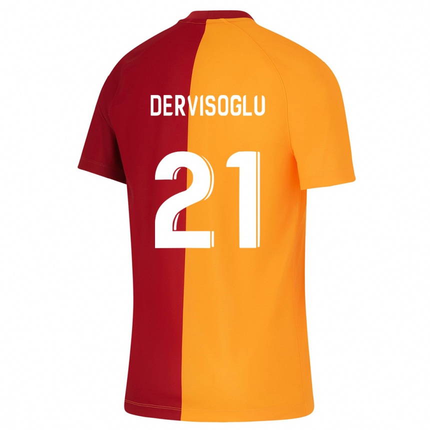 Kinder Fußball Halil Dervişoğlu #21 Orangefarben Heimtrikot Trikot 2023/24 T-Shirt Luxemburg