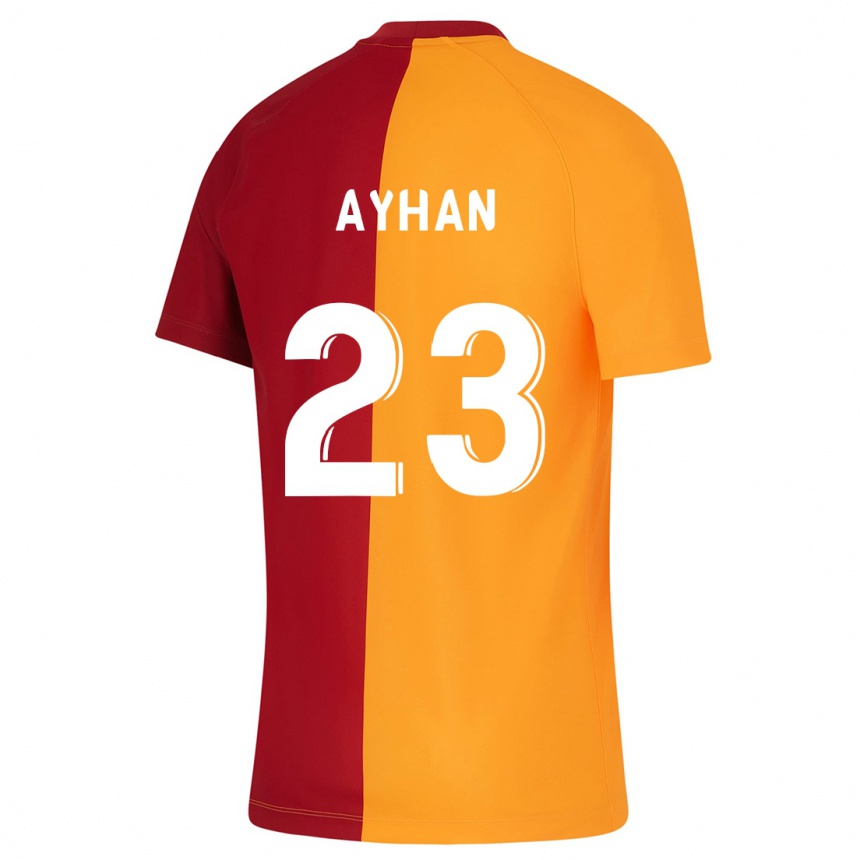 Kinder Fußball Kaan Ayhan #23 Orangefarben Heimtrikot Trikot 2023/24 T-Shirt Luxemburg