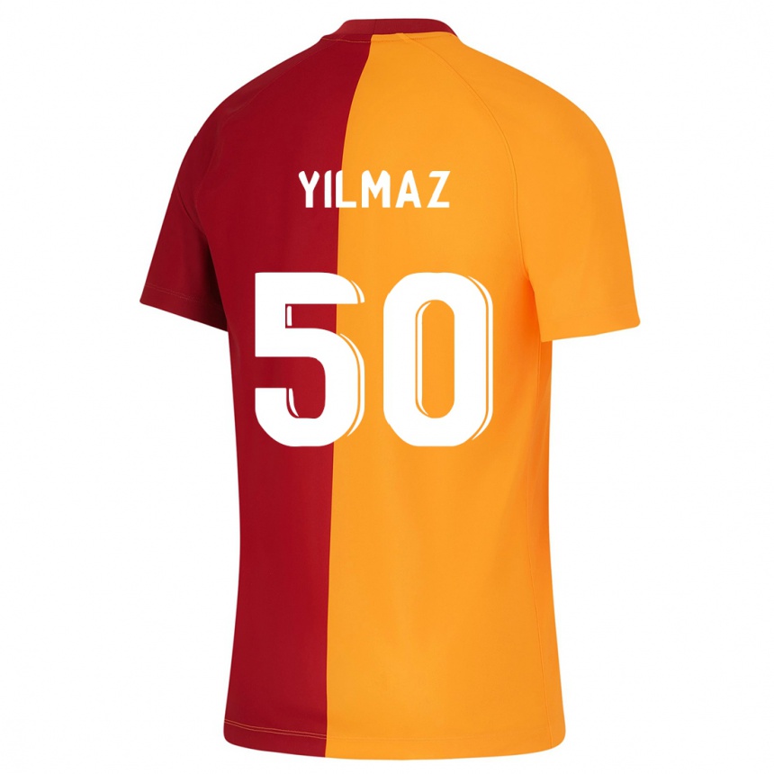 Kinder Fußball Jankat Yılmaz #50 Orangefarben Heimtrikot Trikot 2023/24 T-Shirt Luxemburg