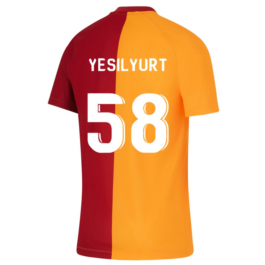 Kinder Fußball Ali Yeşilyurt #58 Orangefarben Heimtrikot Trikot 2023/24 T-Shirt Luxemburg