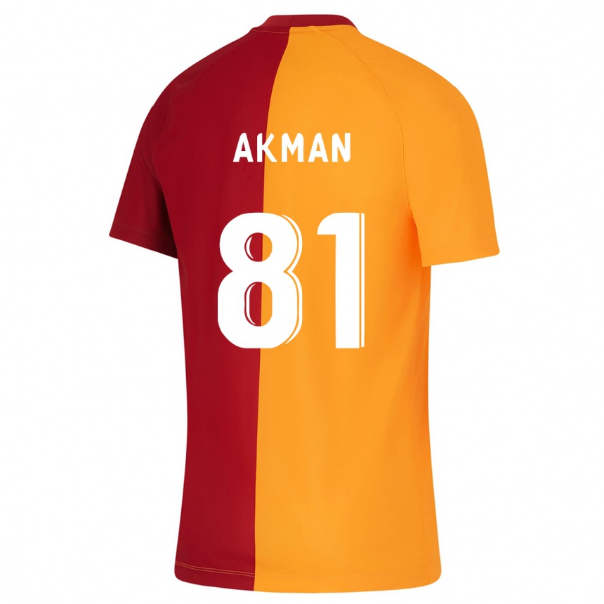 Kinder Fußball Hamza Akman #81 Orangefarben Heimtrikot Trikot 2023/24 T-Shirt Luxemburg