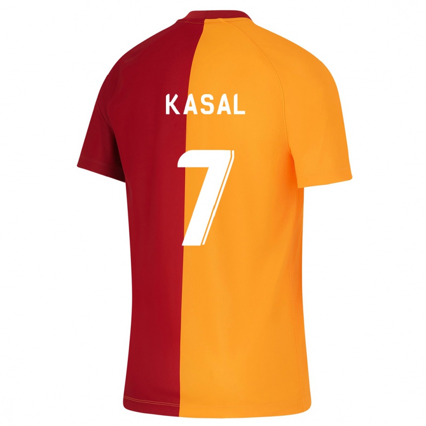 Kinder Fußball Yasin Kasal #7 Orangefarben Heimtrikot Trikot 2023/24 T-Shirt Luxemburg