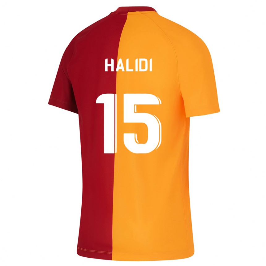 Kinder Fußball Isa Halidi #15 Orangefarben Heimtrikot Trikot 2023/24 T-Shirt Luxemburg