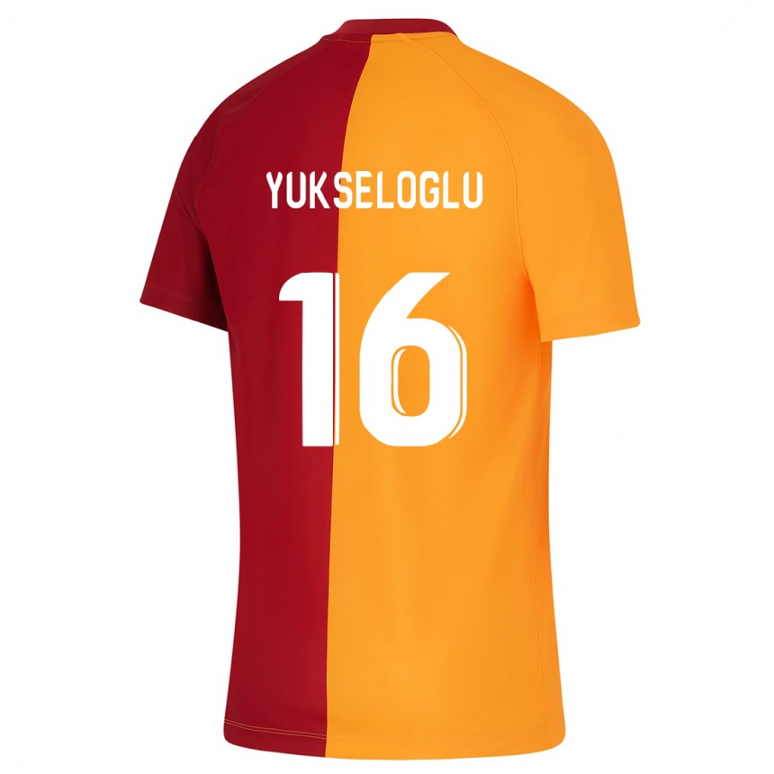 Kinder Fußball Ayaz Yükseloğlu #16 Orangefarben Heimtrikot Trikot 2023/24 T-Shirt Luxemburg