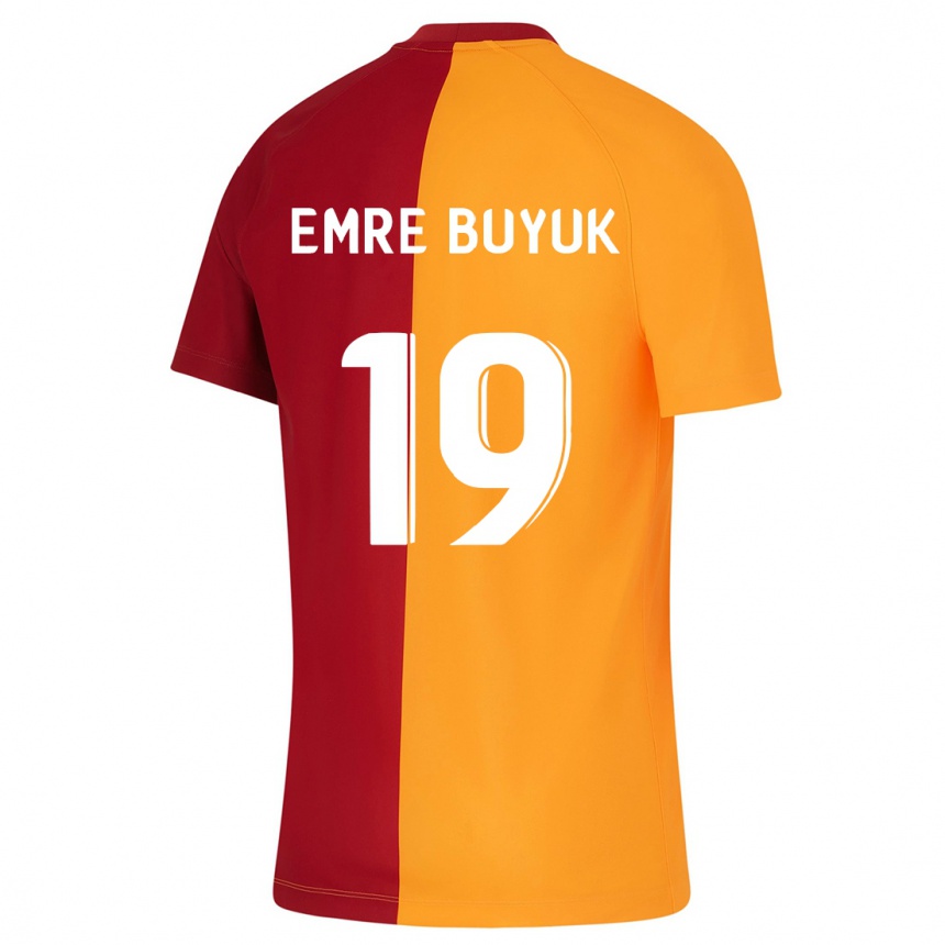 Kinder Fußball Enes Emre Büyük #19 Orangefarben Heimtrikot Trikot 2023/24 T-Shirt Luxemburg