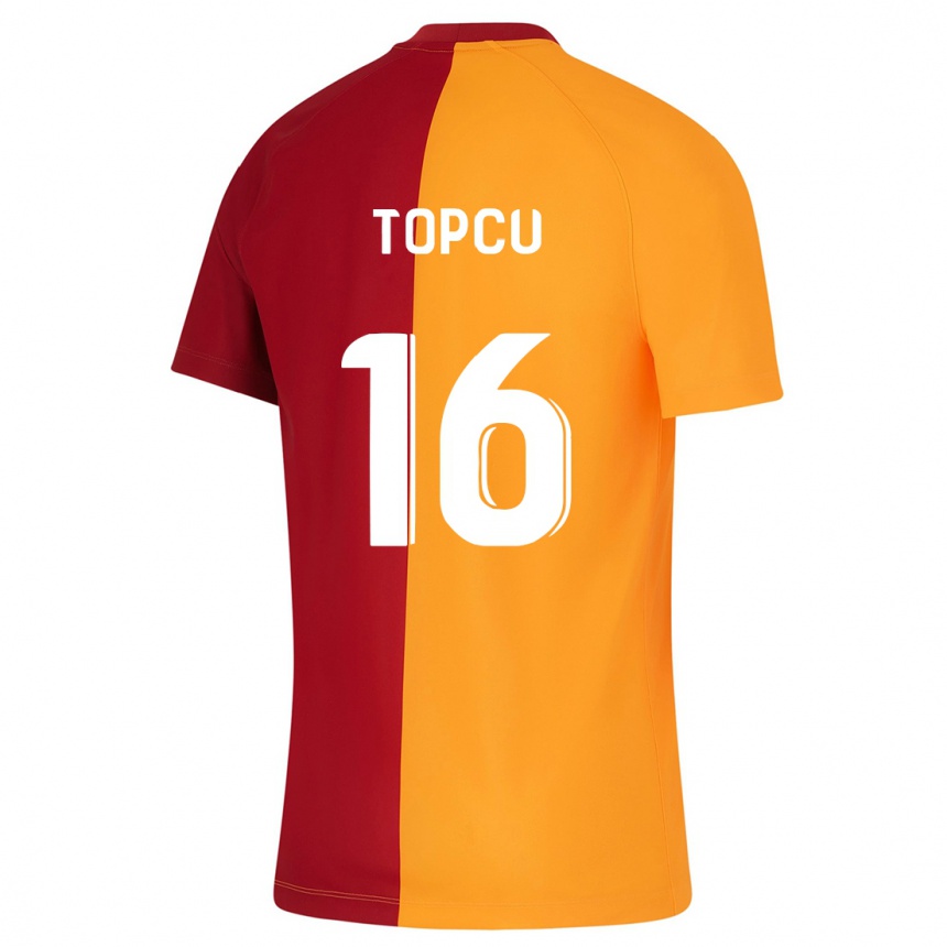 Kinder Fußball Ebru Topçu #16 Orangefarben Heimtrikot Trikot 2023/24 T-Shirt Luxemburg