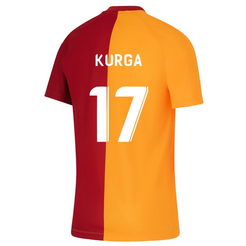 Kinder Fußball Handan Kurğa #17 Orangefarben Heimtrikot Trikot 2023/24 T-Shirt Luxemburg