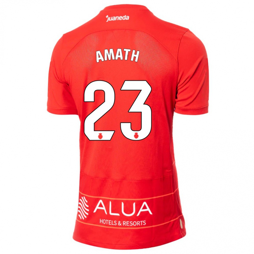 Kinder Fußball Amath Ndiaye #23 Rot Heimtrikot Trikot 2023/24 T-Shirt Luxemburg
