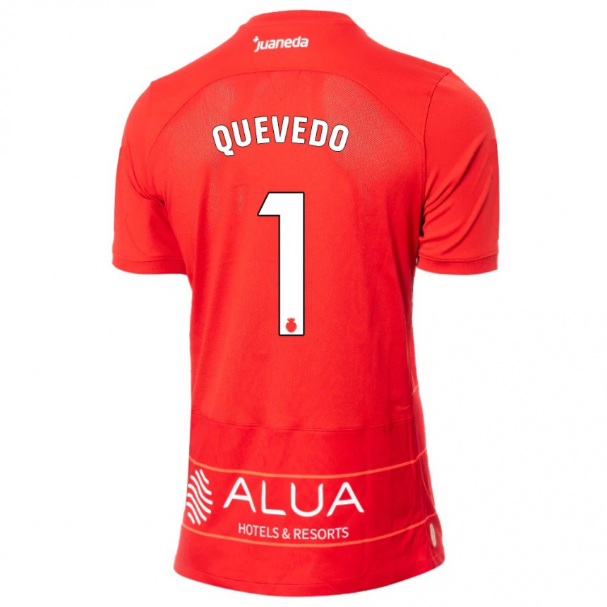 Kinder Fußball Alex Quevedo #1 Rot Heimtrikot Trikot 2023/24 T-Shirt Luxemburg