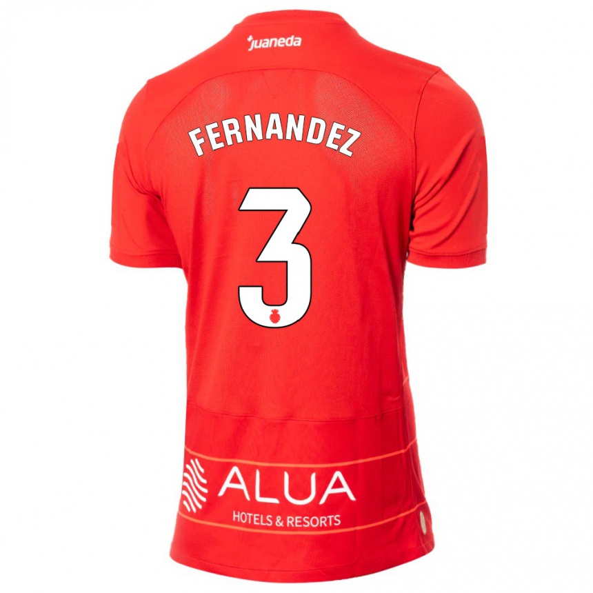 Kinder Fußball Marcos Fernández #3 Rot Heimtrikot Trikot 2023/24 T-Shirt Luxemburg