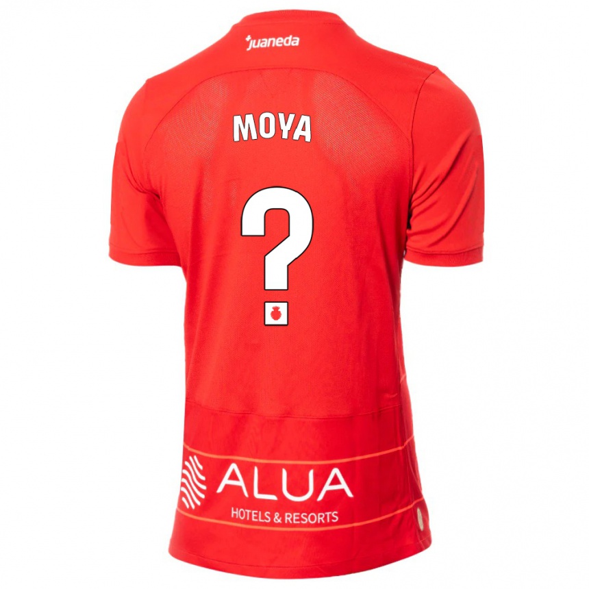 Kinder Fußball Pablo Moyá #0 Rot Heimtrikot Trikot 2023/24 T-Shirt Luxemburg