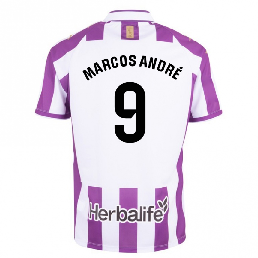 Kinder Fußball Marcos André #9 Lila Heimtrikot Trikot 2023/24 T-Shirt Luxemburg
