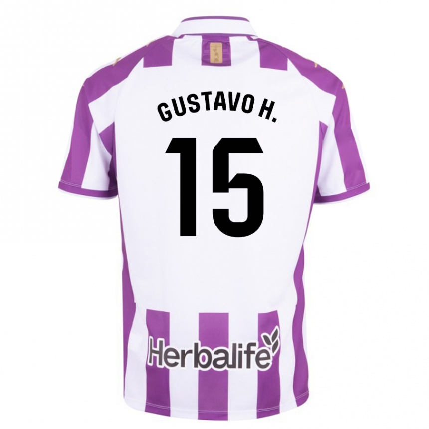Kinder Fußball Gustavo Henrique #15 Lila Heimtrikot Trikot 2023/24 T-Shirt Luxemburg