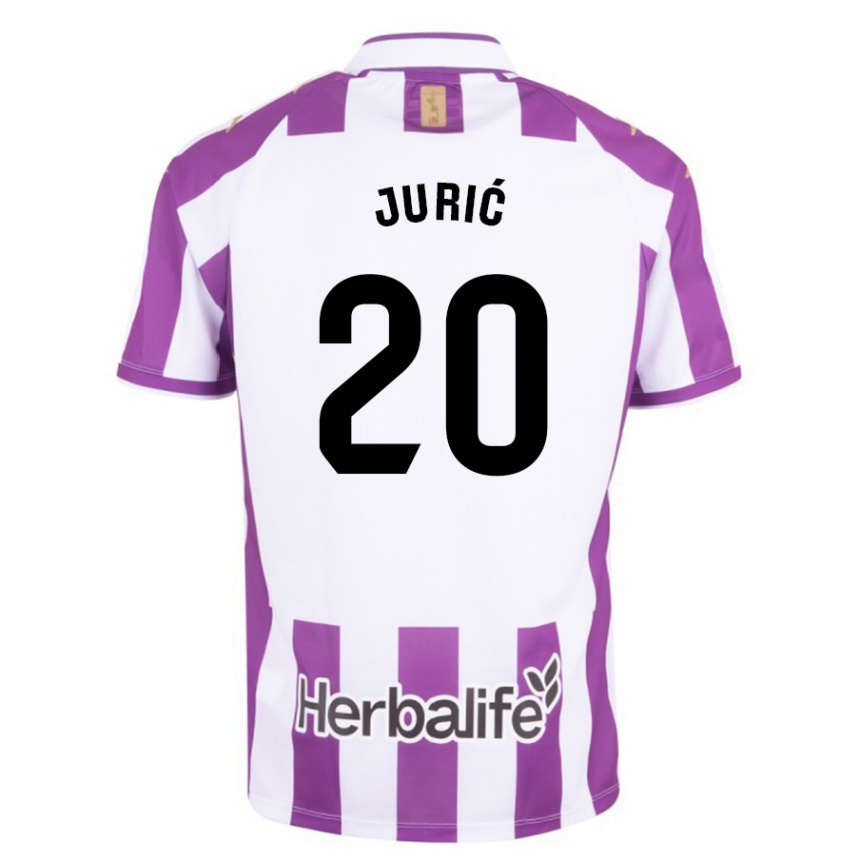 Kinder Fußball Stanko Juric #20 Lila Heimtrikot Trikot 2023/24 T-Shirt Luxemburg