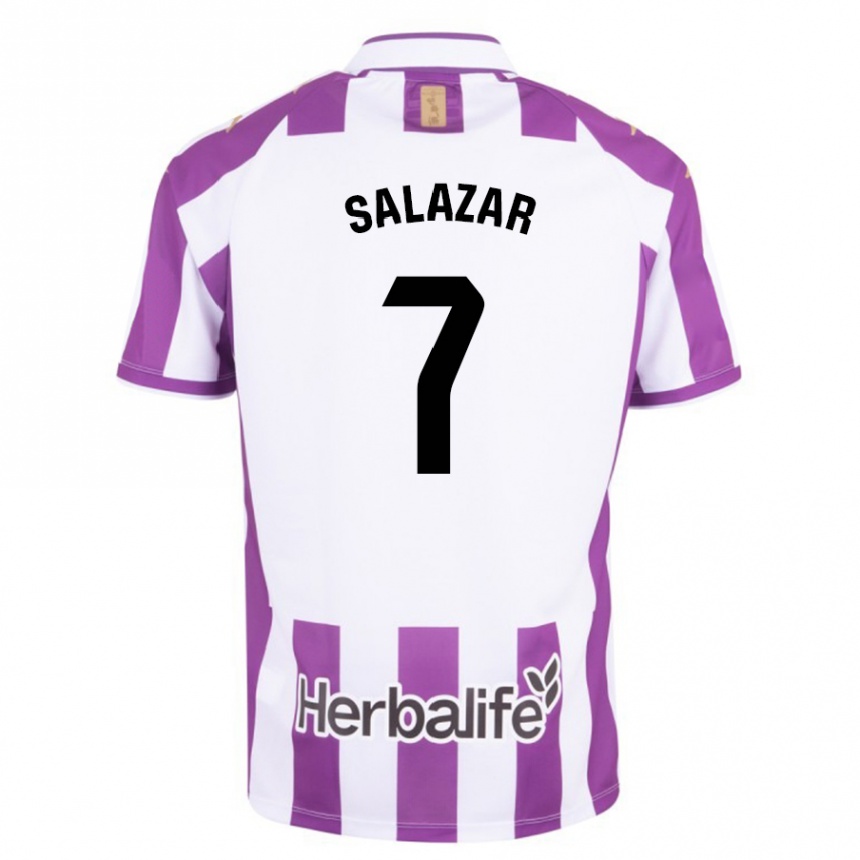 Kinder Fußball Israel Salazar #7 Lila Heimtrikot Trikot 2023/24 T-Shirt Luxemburg