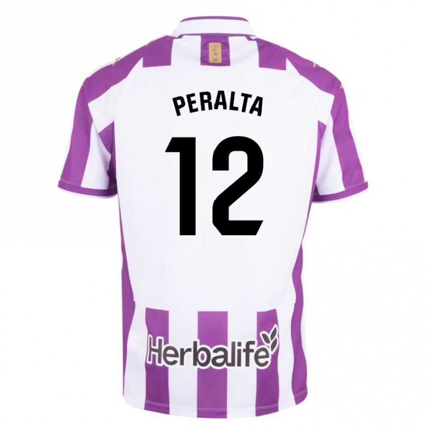 Kinder Fußball Fernando Peralta #12 Lila Heimtrikot Trikot 2023/24 T-Shirt Luxemburg