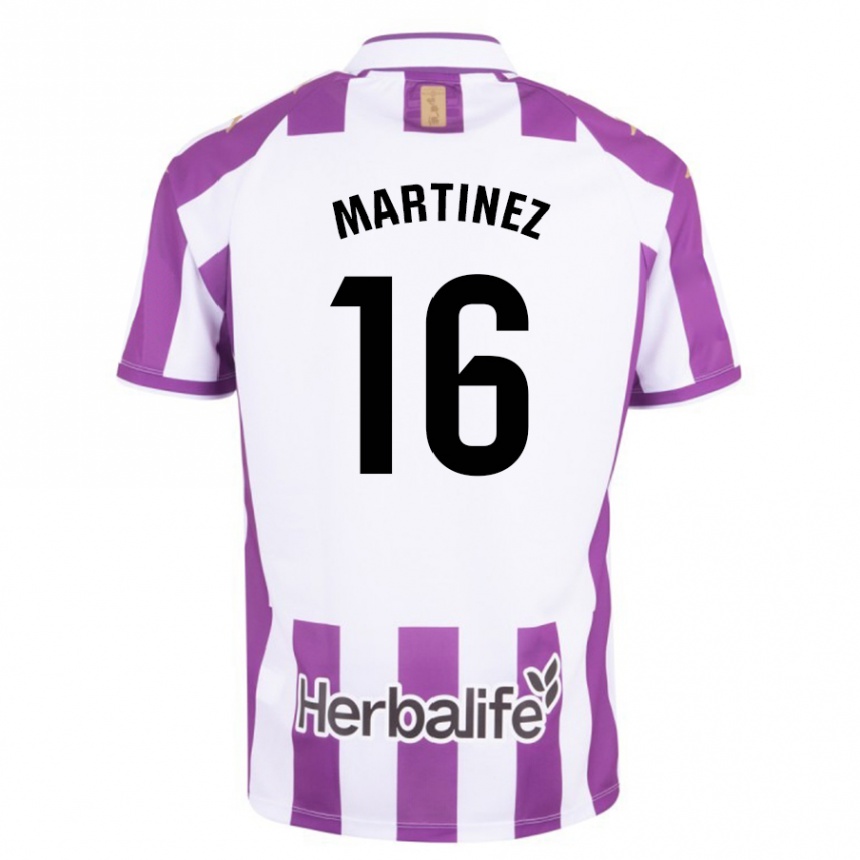 Kinder Fußball Jesús Martínez #16 Lila Heimtrikot Trikot 2023/24 T-Shirt Luxemburg