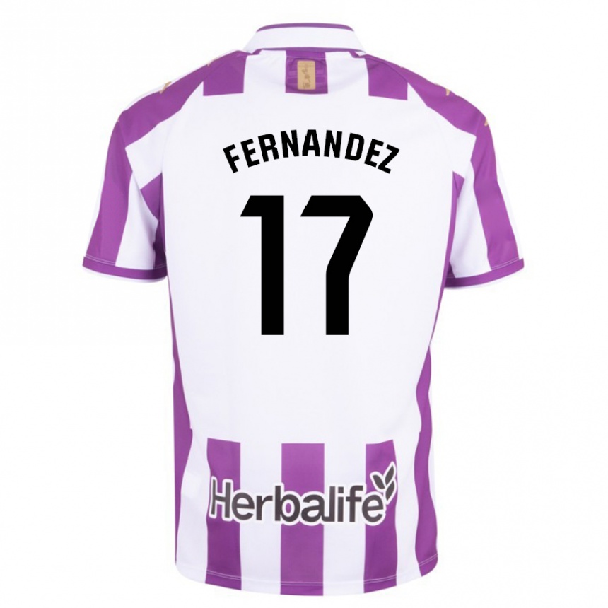 Kinder Fußball Dani Fernández #17 Lila Heimtrikot Trikot 2023/24 T-Shirt Luxemburg