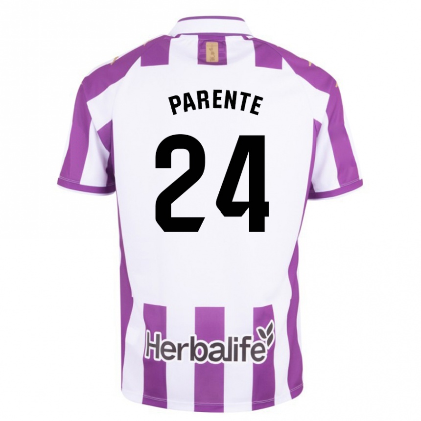 Kinder Fußball Iago Parente #24 Lila Heimtrikot Trikot 2023/24 T-Shirt Luxemburg