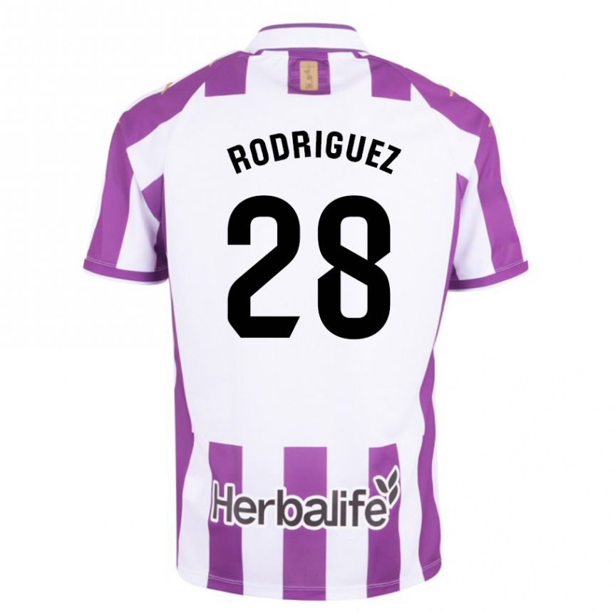 Kinder Fußball Yago Rodríguez #28 Lila Heimtrikot Trikot 2023/24 T-Shirt Luxemburg