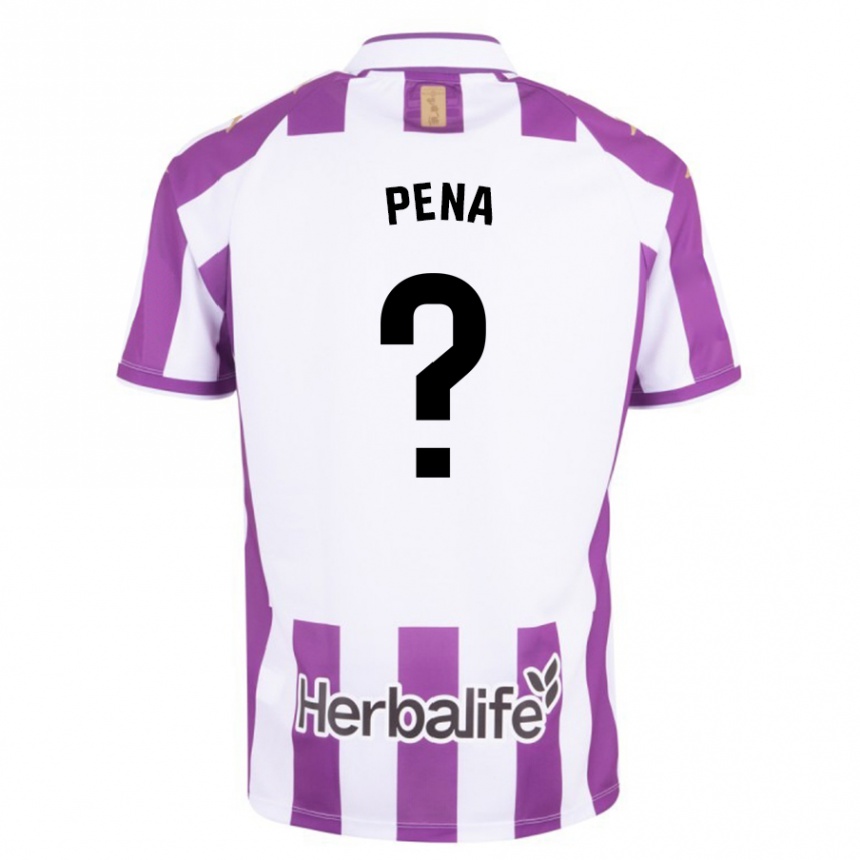 Kinder Fußball Adrián Peña #0 Lila Heimtrikot Trikot 2023/24 T-Shirt Luxemburg